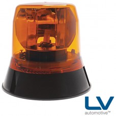 LV Halogen Rotating Beacon With Fixed Mount Base - Amber